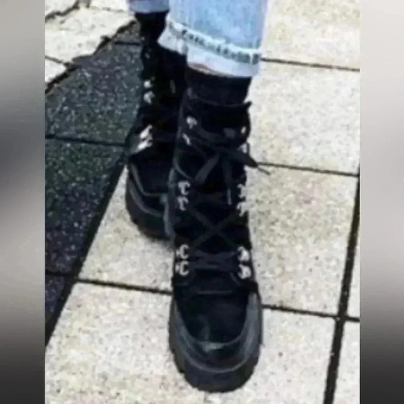 Zara Suede and Leather Moto Boots - Picture 7 of 7